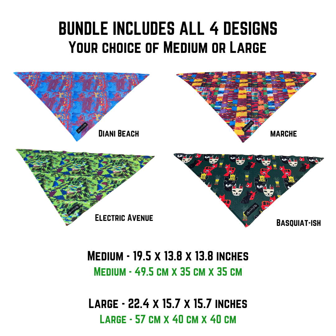 Afrocentric Kitty Bandanna Bundle (Medium)