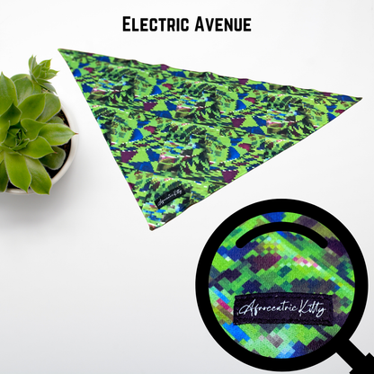 One-Sided Pet Bandanna (Electric Avenue)