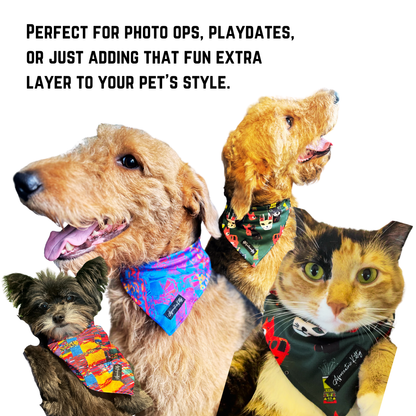 One-Sided Pet Bandanna (Electric Avenue)